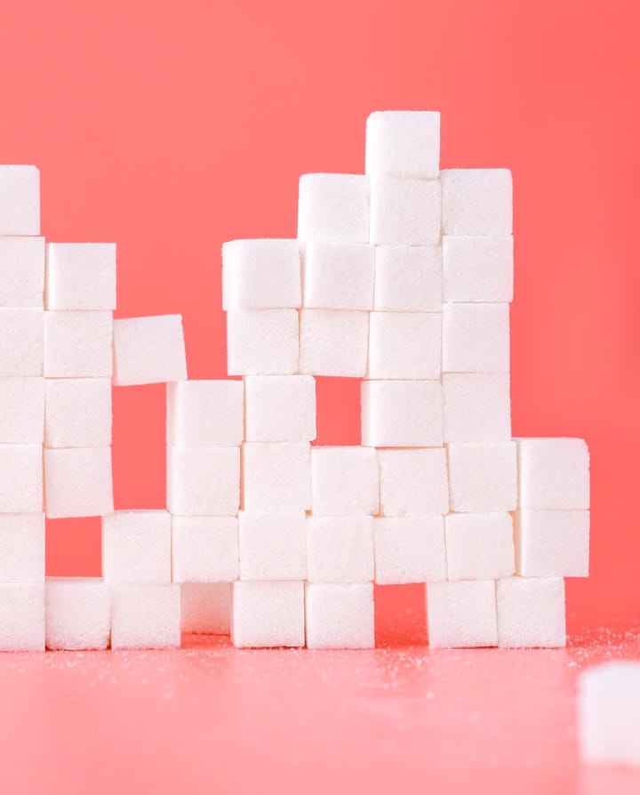 a construction made of sugar cubes