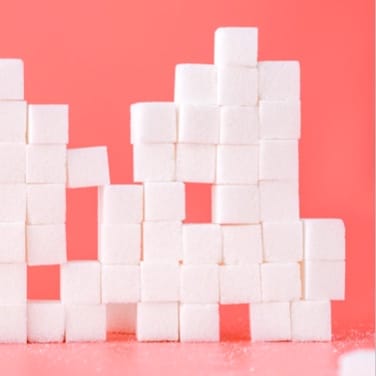 a construction made of sugar cubes